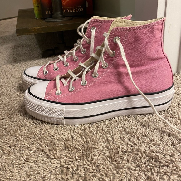 Converse Chuck Taylor All Star Lift High Sneakers in Magic Flamingo - Picture 4 of 9